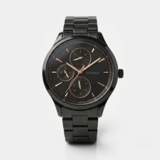 Elite Black Dial Watch For Men