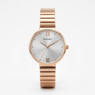 Elite White Dial Watch for Women