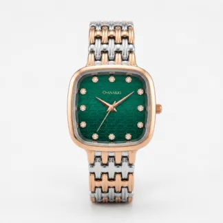 Vintage Square Green Dial Watch for Women