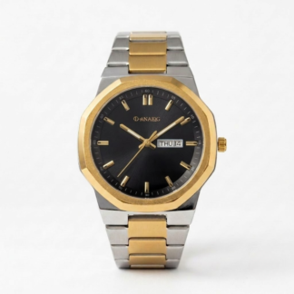 Hexa Men’s Big Black Dial Watch