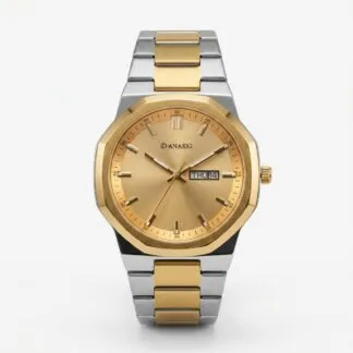 Hexa Big Gold Dial Watch For Men