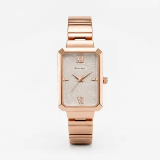 Vintage Rectangle White Dial Watch for Women