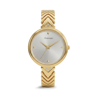 V-Chain Elegance White Dial Watch for Women