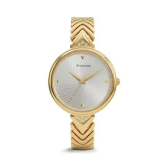 V-Chain Elegance White Dial Watch for Women