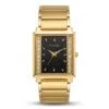 Vintage Rectangle Black Dial Watch For Men