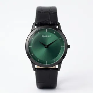 Sleek Men’s Green Dial Watch